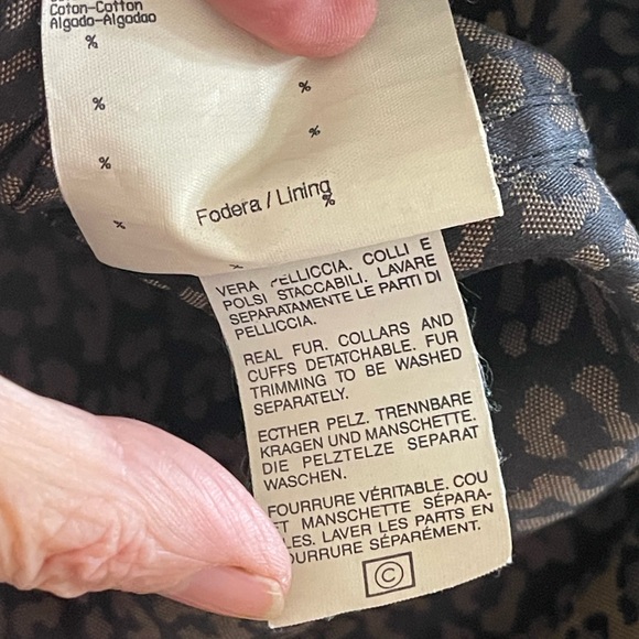 VINTAGE FENDI brown black Animal PRINT JACKET - Picture 11 of 16